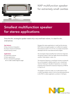 Smallest multifunction speaker for stereo applications