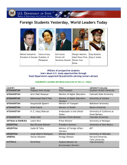Foreign Students Yesterday, World Leaders Today