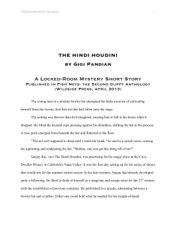 The Hindi Houdini story by Gigi Pandian