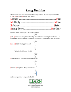 Long Division - Learn Tutoring