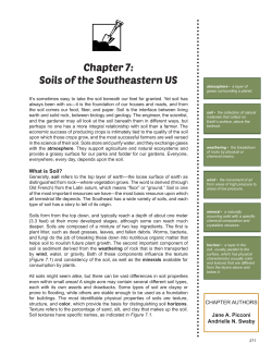 Chapter 7: Soils of the Southeastern US