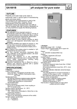 SA1001B pH analyzer for pure water