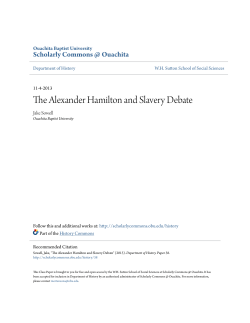 The Alexander Hamilton and Slavery Debate