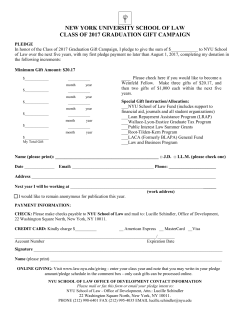 Gift Form - NYU School of Law