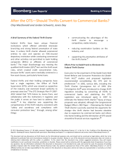 After the OTS&mdash;Should Thrifts Convert to Commercial