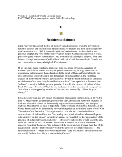 10 Residential Schools - Christian Aboriginal Infrastructure