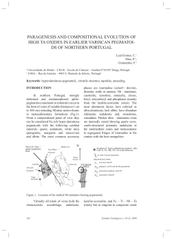 paragenesis and compositional evolution of high ta oxides in earlier