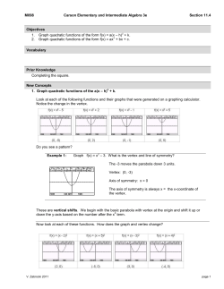 M098 Carson Elementary and Intermediate Algebra