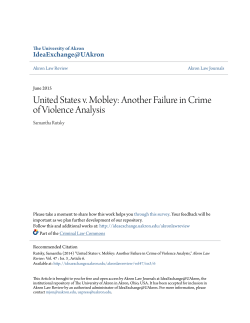 United States v. Mobley: Another Failure in Crime of Violence Analysis