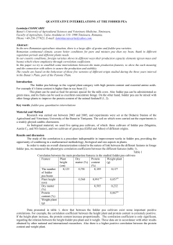 QUANTITATIVE INTERRELATIONS AT THE FODDER PEA