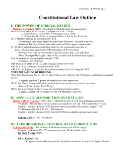 Constitutional Law Outline - Washington University School of Law