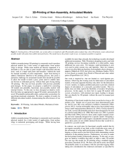 3D-Printing of Non-Assembly, Articulated Models