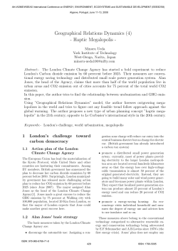 Geographical Relations Dynamics (4) - Haptic Megalopolis