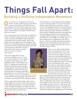 Things Fall Apart: - IndependentVoting.org