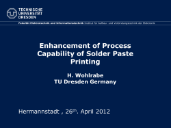 Enhancement of Process Capability of Solder Paste Printing