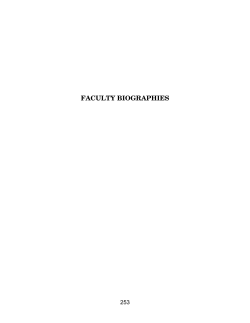 faculty biographies
