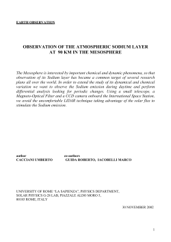OBSERVATION OF THE ATMOSPHERIC SODIUM LAYER AT 90