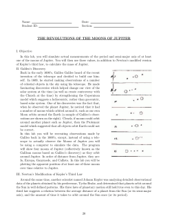 THE REVOLUTIONS OF THE MOONS OF JUPITER
