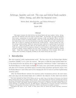 Arbitrage, liquidity and exit: The repo and federal funds markets