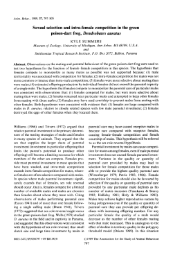 Sexual selection and intra-female competition in the green poison