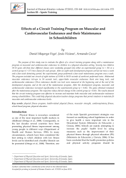 Effects of a Circuit Training Program on Muscular