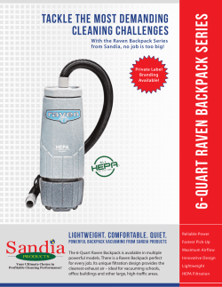 6-Quart RAVEN BACKPACK SERIES