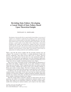 Revisiting State Failure: Developing a Causal Model of State Failure