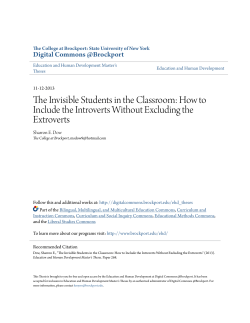 The Invisible Students in the Classroom