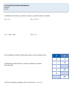 5.2 Partial Variation Worksheet