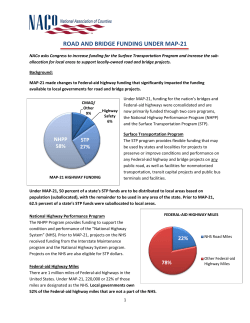 ROAD AND BRIDGE FUNDING UNDER MAP-21