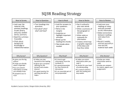 SQ3R Reading Strategy - Academic Success Center