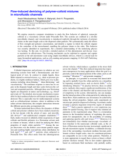 Flow-induced demixing of polymer-colloid mixtures in microfluidic