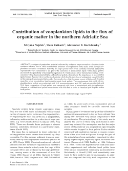 Contribution of zooplankton lipids to the flux of organic matter in the
