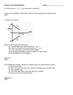 Chapter 3 Accelerated Motion Name_____________________ 5