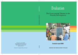 The Cross-cutting Themes in the Finnish Development Cooperation