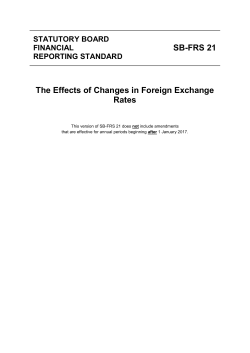 The Effects of Changes in Foreign Exchange Rates SB
