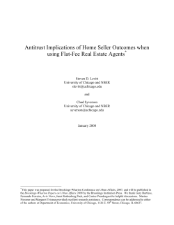 Antitrust Implications of Home Seller Outcomes when using Flat