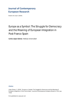 The Struggle for Democracy and the Meaning of European Integration