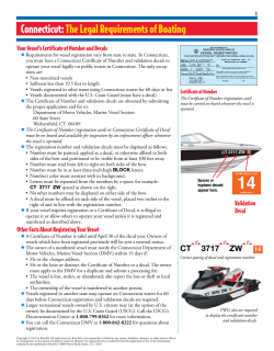 Connecticut:The Legal Requirements of Boating