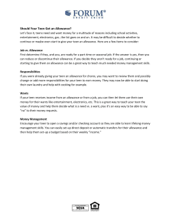 Should Your Teen Get an Allowance?