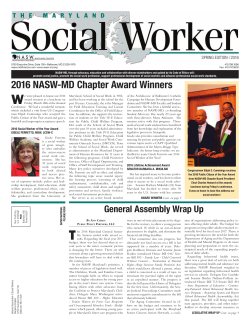 maryland social worker spring 2016 - NASW-MD