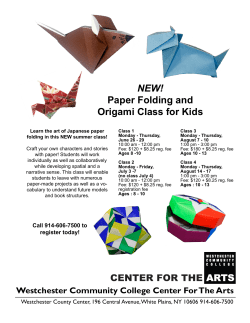 Origami and Paper Folding Classes for Kids