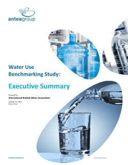 Executive Summary - International Bottled Water Association
