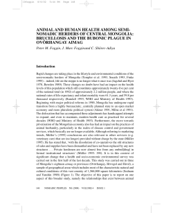 Animal and human health among seminomadic herders of