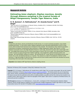 Estimating Asian elephant Elephas maximus density through