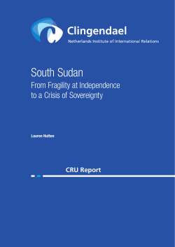South Sudan: from fragility at independence to a crisis