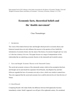Economic facts, theoretical beliefs and the `double movement`