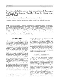 Karyotype similarities among two populations of Geophagus