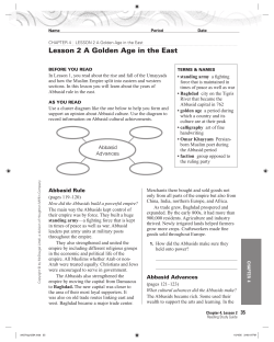 Lesson 2 A Golden Age in the East