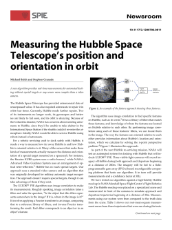 Measuring the Hubble Space Telescope`s position and